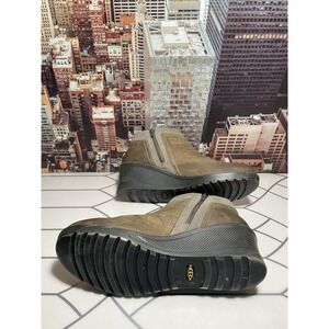 Keen Leather Booties Wedge Heel Chukka Boots Taupe Brindle Size 10  Brown Lined
